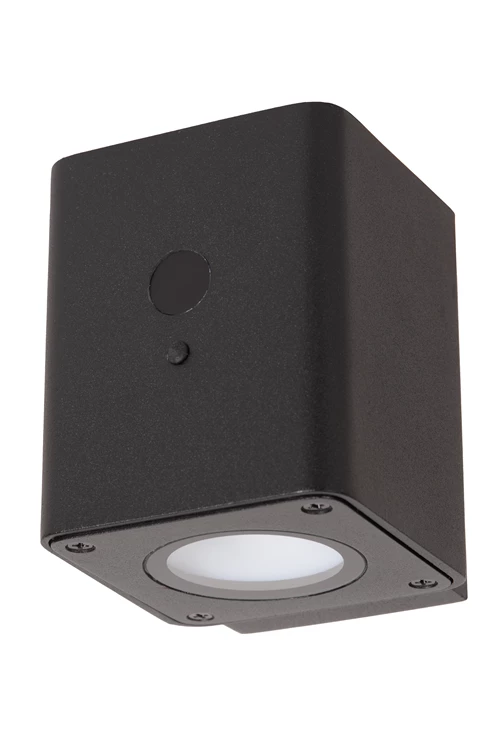 Lucide RAMIN - Applique murale- Énergie Solaire - LED Dim. - 1x1W 2850K/3150K - IP54- Détecteur De Mouvement & Jour/Nuit - Noir - éteint